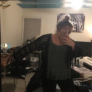 Fringe cardigan
